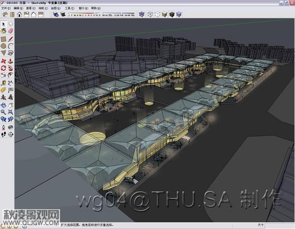 房子建模su模型下载资料下载-SU夜景效果图制作教程