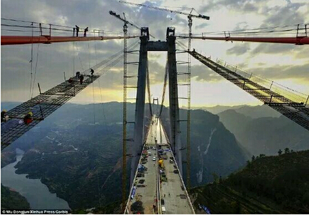 世界第二高桥--贵州清水河大桥现场图片-贵州清水河大桥1