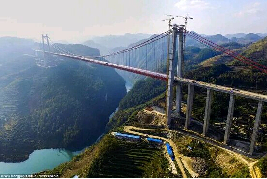 世界第二高桥--贵州清水河大桥现场图片-贵州清水河大桥4
