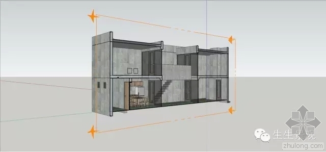 活动关节人物3d模型资料下载-#SU小窍门#简单参考线，剖面图变身四维空间