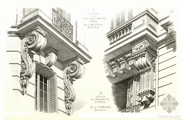 建筑细部su资料下载-欧洲古典建筑细部绘本