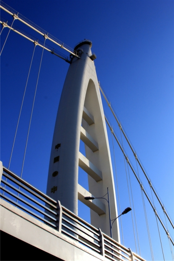 [分享]主跨180米独塔自锚式景观悬索桥赏析