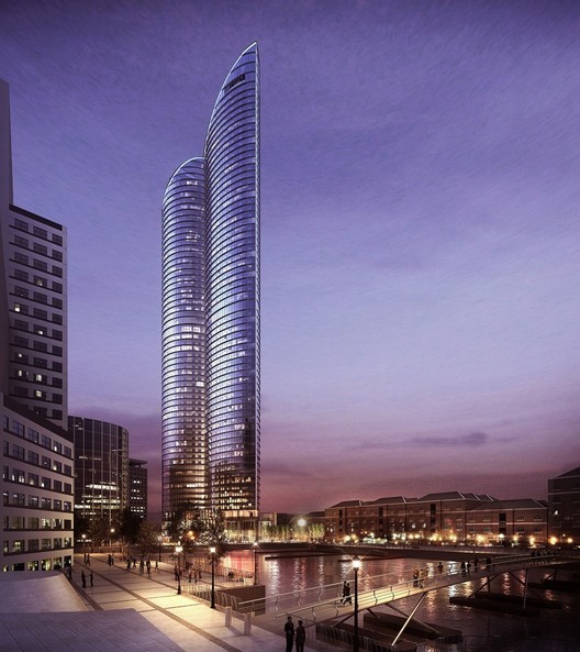 高级三维建模资料下载-HOK将设计西欧最高住宅塔楼