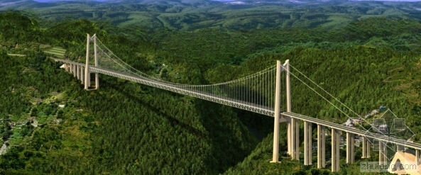 8米跨板梁资料下载-世界最大单跨板桁结合加劲梁悬索桥“清水河大桥”