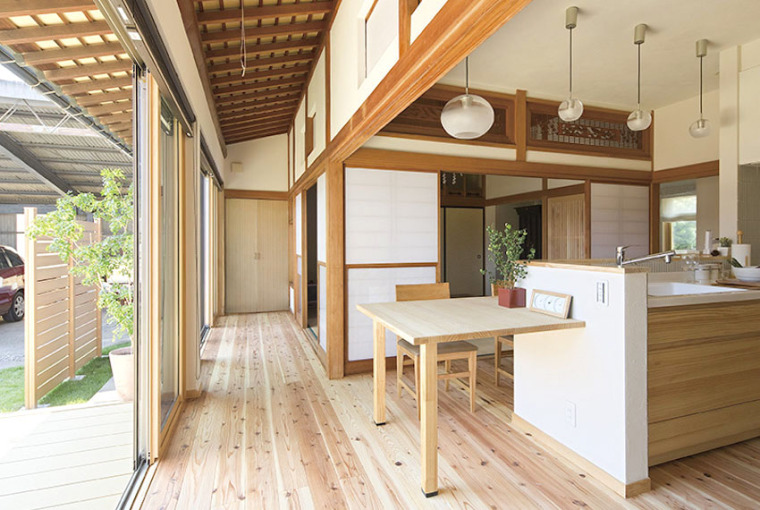 开放式厨房如何装修资料下载-日本：传统老屋变身开放式的家