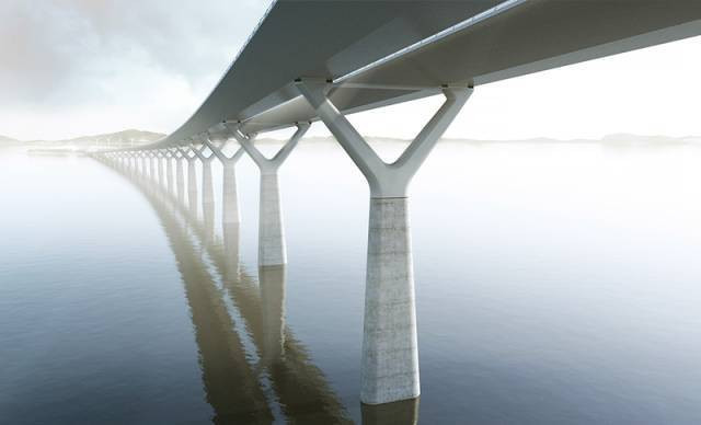 跨高速桥梁设计方案资料下载-深中通道设计方案效果图曝光！美爆了！