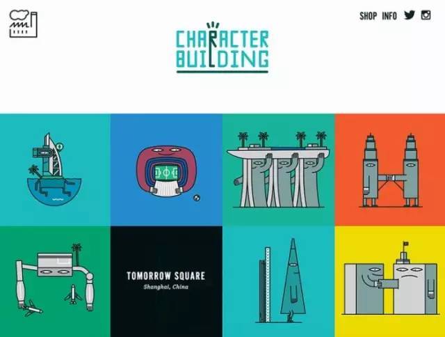 新加坡双子塔资料下载-全球著名建筑萌化版、治愈系动图！