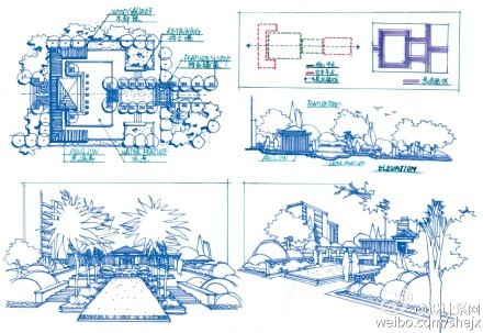 手绘室外景观设计资料下载-景观设计手绘——草图与细节