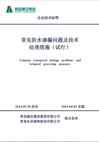 防水渗漏措施资料下载-常见防水渗漏问题及技术处理措施(试行版）