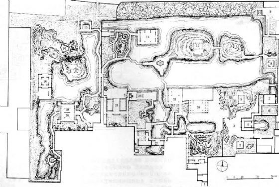 拙政园平面图cad资料下载-拙政园