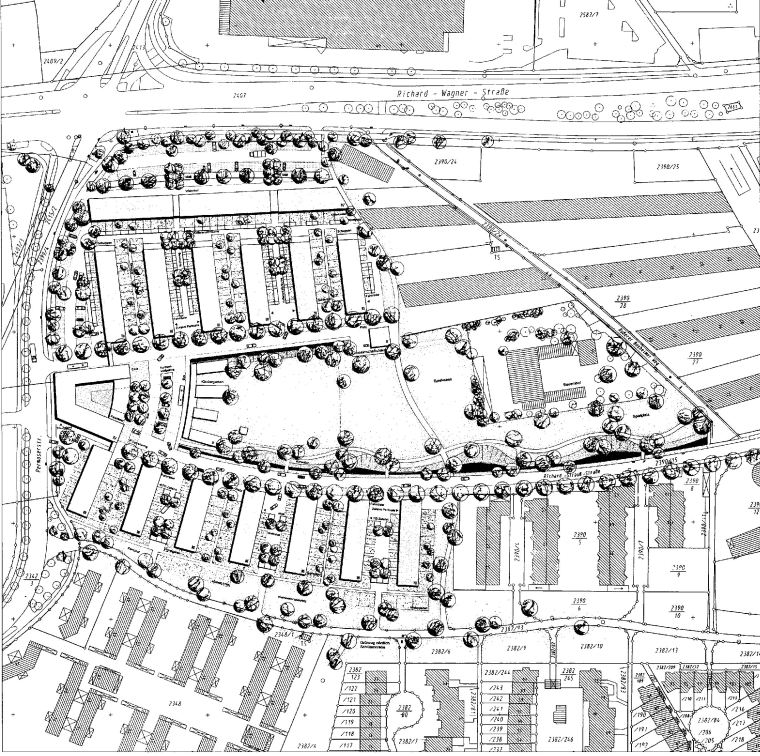 山地居住区规划设计竞赛资料下载-英戈尔施塔特市，居民区街道规划设计