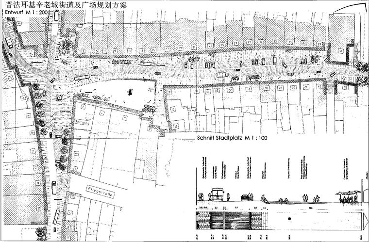 以色列埃米尔林荫道景观资料下载-普法耳基辛(Pfarrkirchen)老城规划
