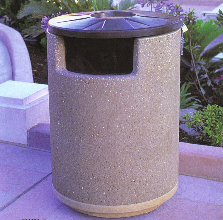 景观园林坐凳垃圾桶资料下载-垃圾桶