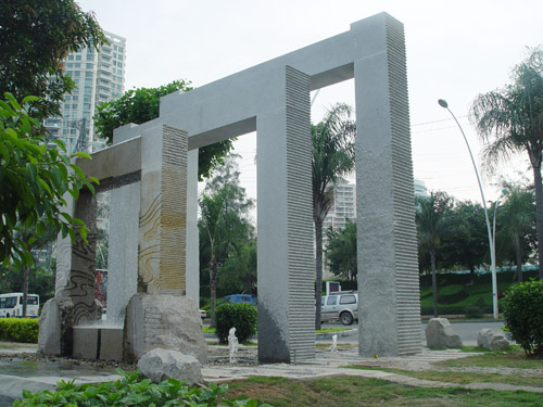 厦门街头水景-展望之门-园林小品案例-筑龙园林景观论坛