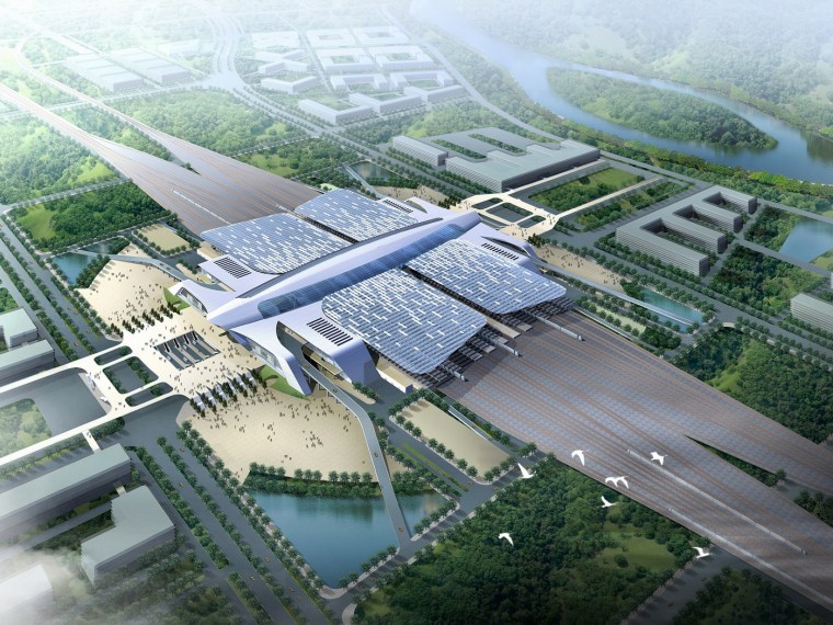 节水灌溉技术设计方案资料下载-长沙新火车站设计方案
