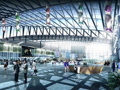 呼和浩特市机场景观资料下载-呼和浩特白塔机场航站区规划和航站楼方案