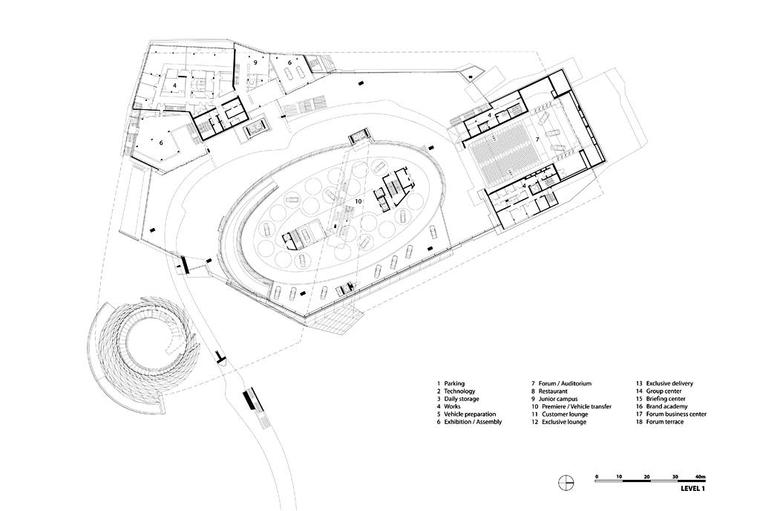 宝马中心BMW Welt-首映平面图（1层） floor plan o-宝马中心BMW Welt第24张图片