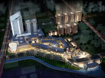 迪拜老城宫殿酒店资料下载-胶州老城区商业中心