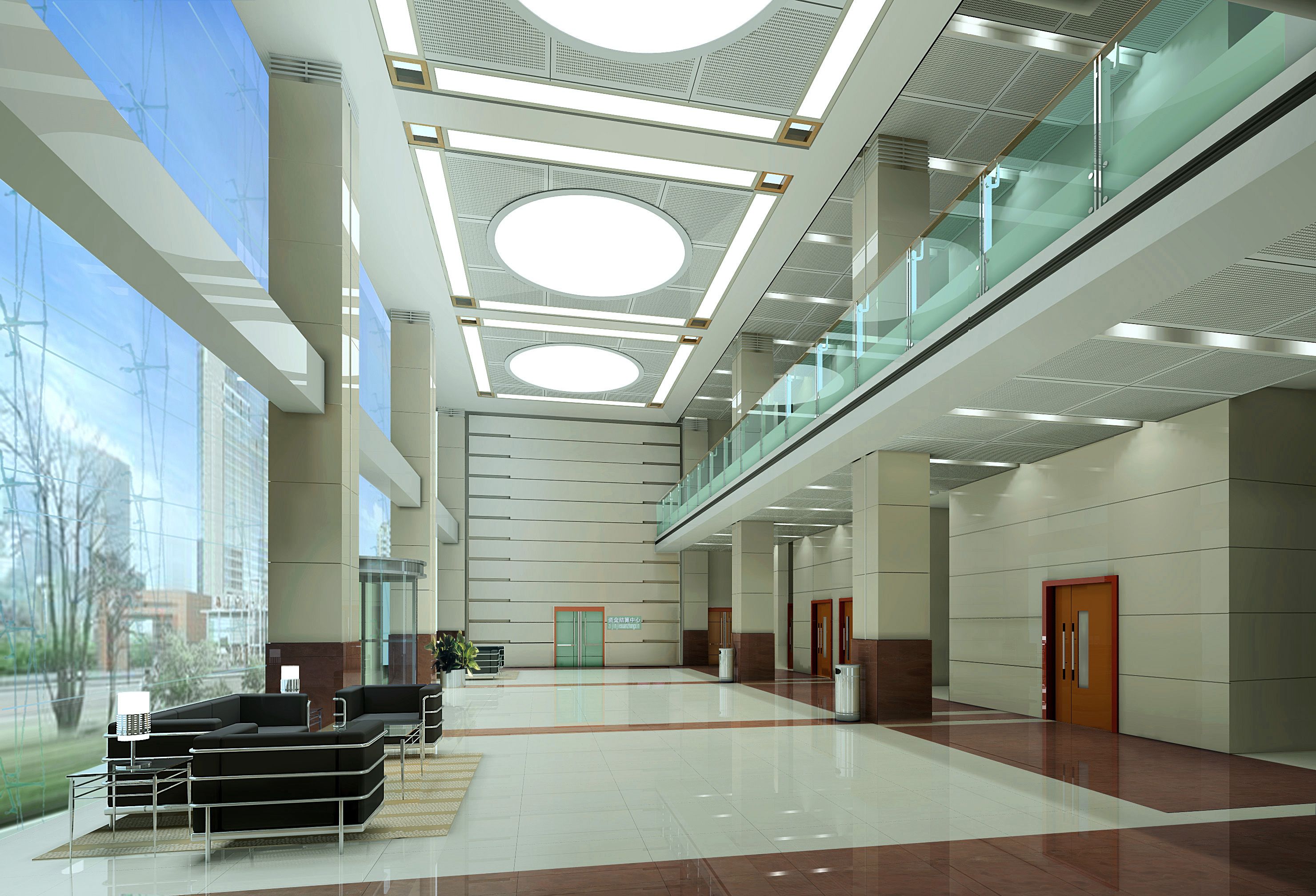 办公大厅-住宅装修案例-筑龙室内设计论坛