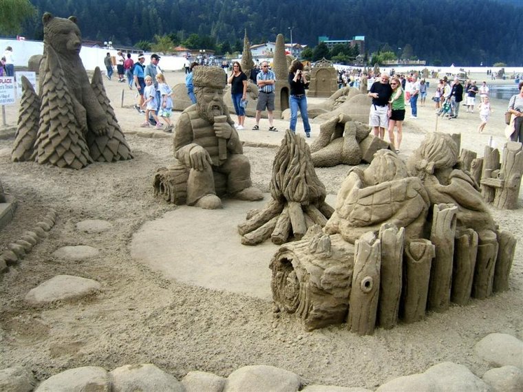 沙雕公园(sand sculptures, harrison hot springs, canada)