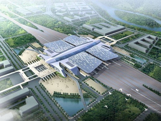 瑶里站建筑概念设计方案资料下载-长沙站概念设计方案