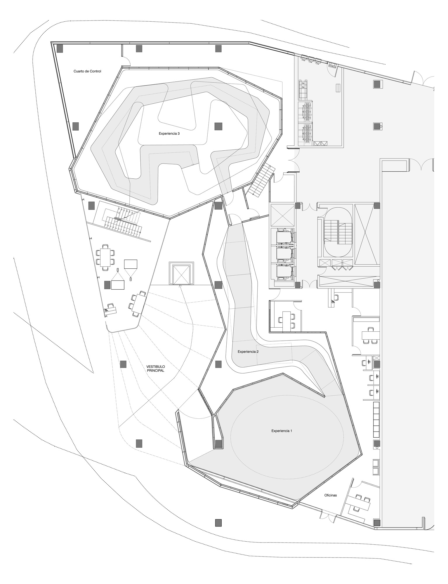 01層平面圖 level 01 plan-2008薩拉戈薩世界博覽會墨西哥館第10張