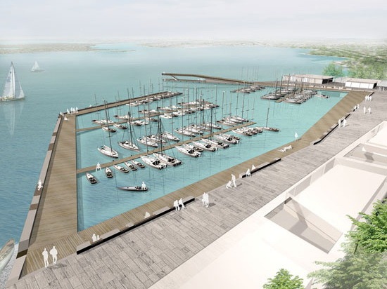 码头设计竞赛资料下载-德国Senftenberg海港设计