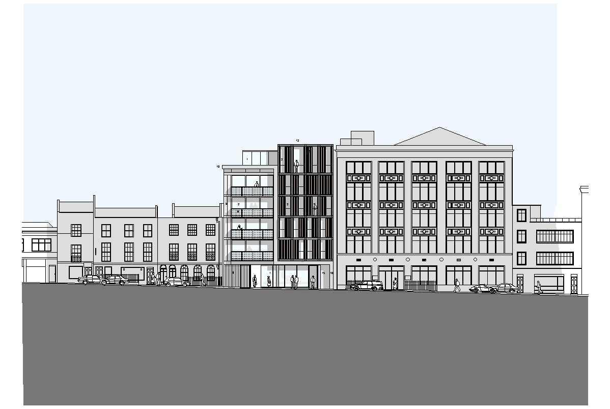 立面图 elevation-伦敦goswell 路住宅第7张图片