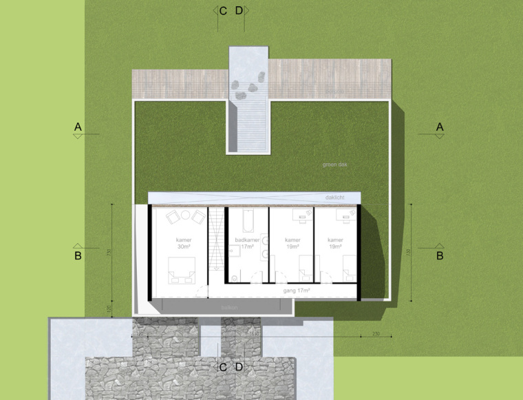 二层平面图 second floor plan-荷兰全景别墅第17张图片