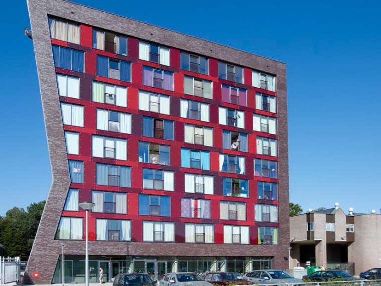 大学宿舍楼建筑设计资料下载-荷兰Twente大学学生宿舍楼
