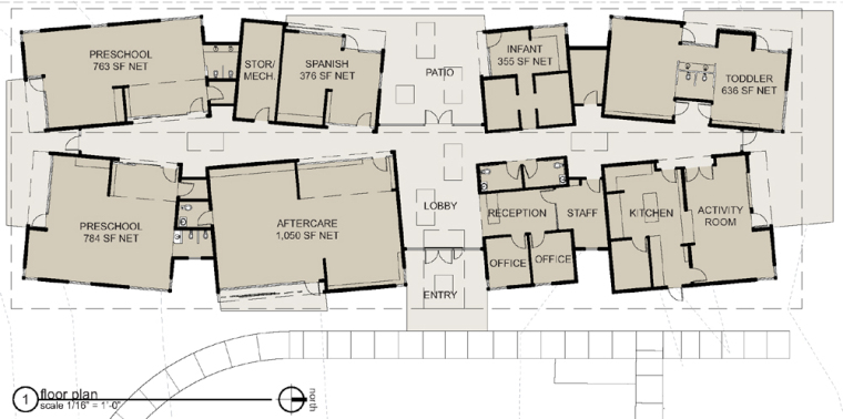 一层平面图 floor plan-国际婴幼儿学习中心第21张图片