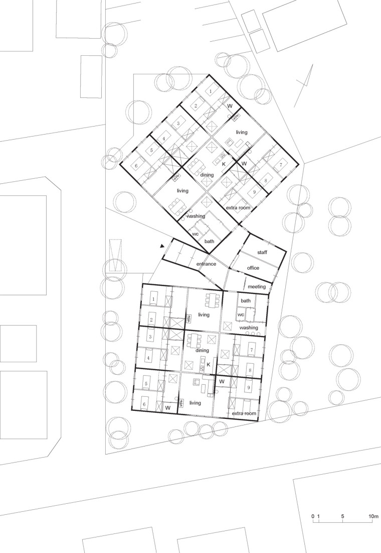 平面图 floor plan-北海道Noboribetsu集体宿舍第7张图片