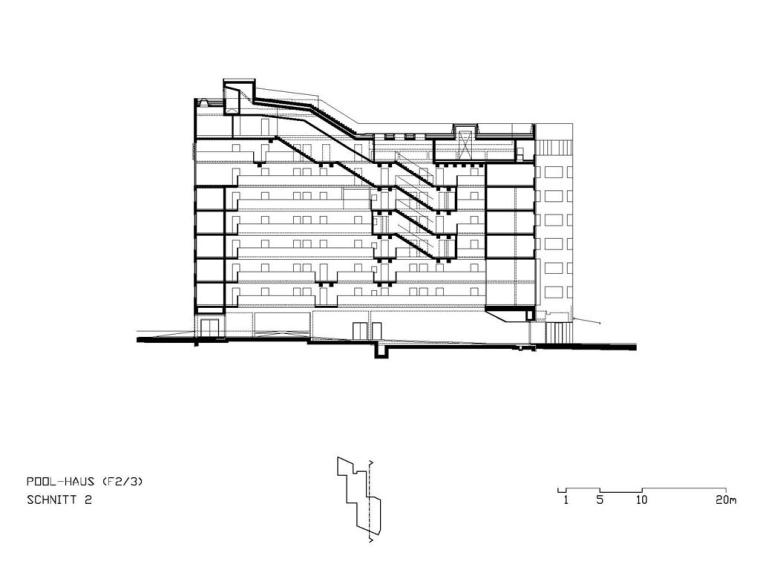 剖面图 Section-Poolhaus住宅建筑第7张图片