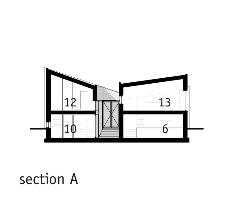 A剖面图 section A-住宅-工作室第14张图片