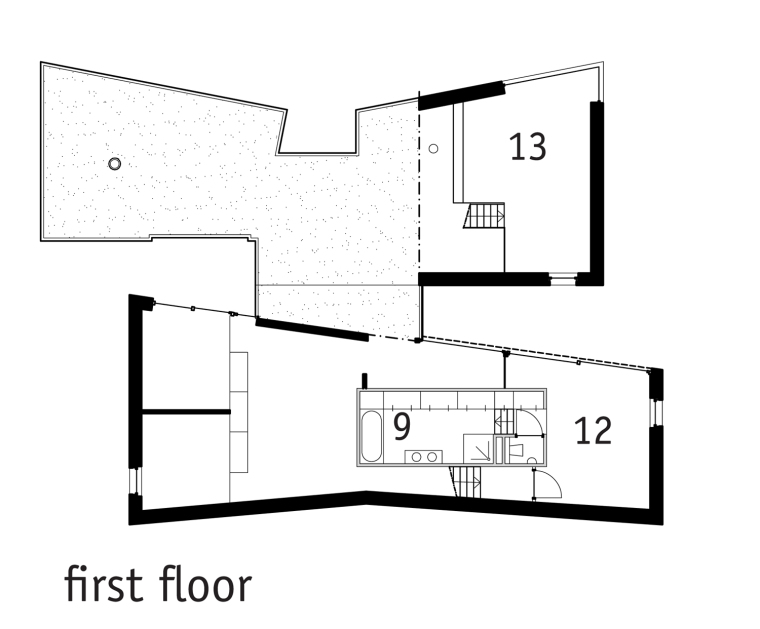 二层平面图 first floor plan-住宅-工作室第18张图片