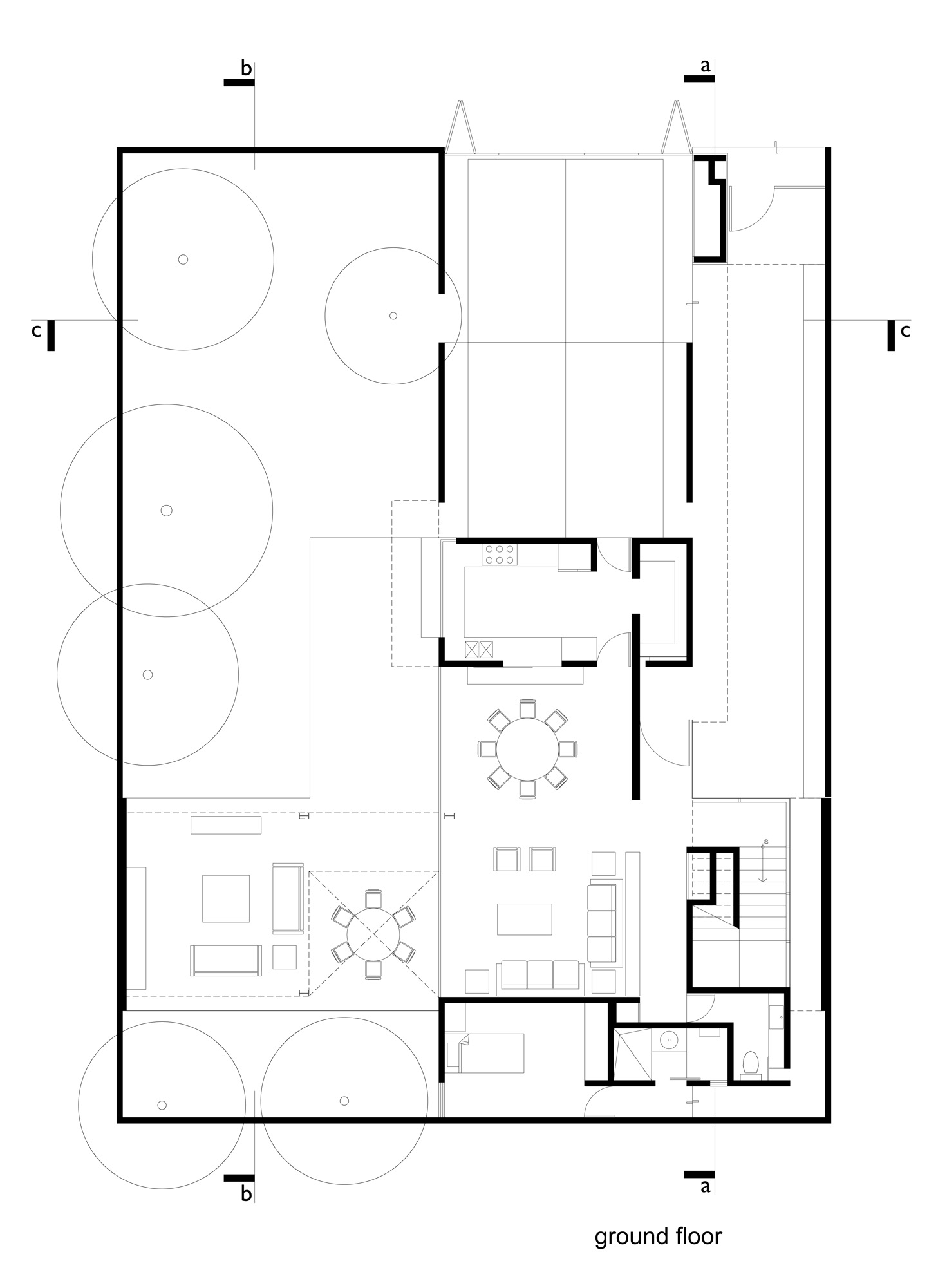 底层平面图 ground floor plan