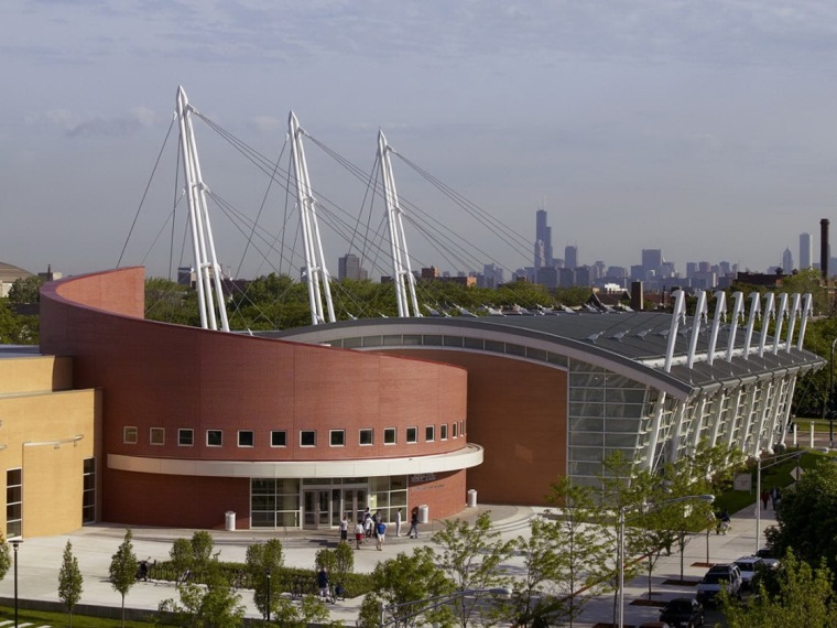 香港赛马会芝加哥大学教育综合大楼资料下载-美国芝加哥大学杰拉尔德拉特纳田径中心