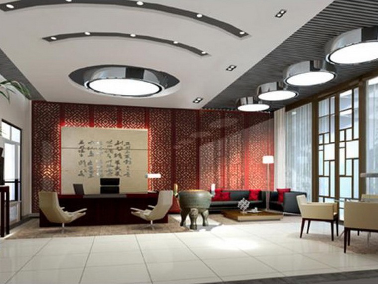 办公室装饰设计CAD资料下载-北京东方时尚驾校校长办公室装饰设计