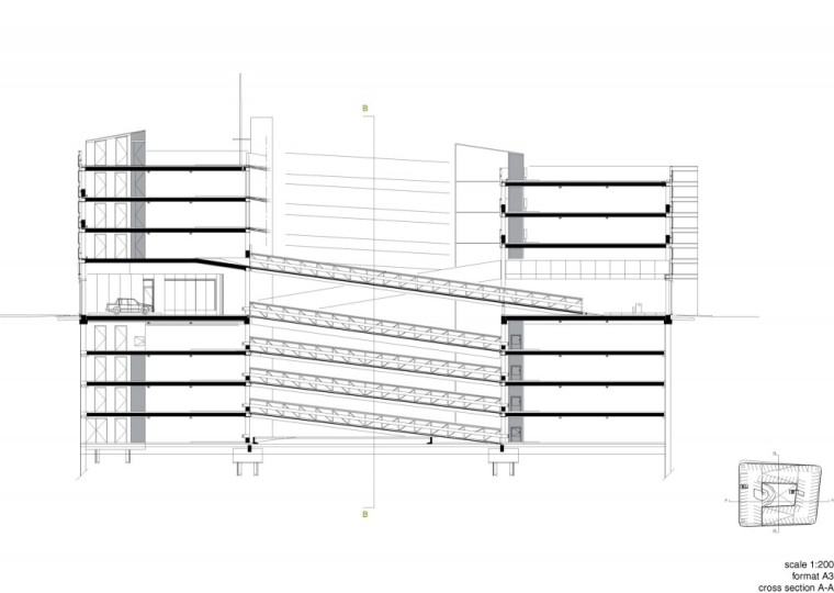 AA剖面图 section AA-Veranda停车场第9张图片