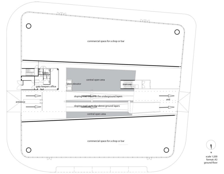 底层平面图ground floor plan-Veranda停车场第11张图片