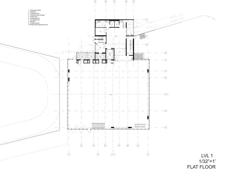 一层平面图 flat floor plan-迪和查尔斯•威利剧院第23张图片