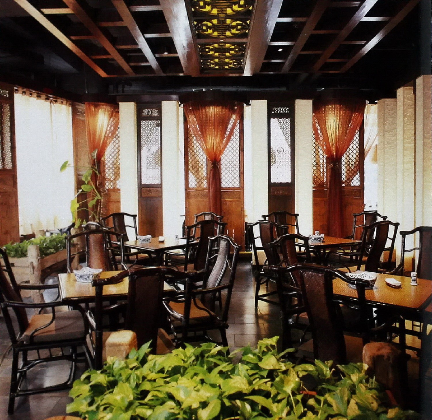 茶馆--古朴祥和-休闲娱乐类装修案例-筑龙室内设计论坛