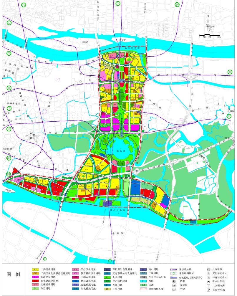 广州新城市中轴线南端及珠江后航道沿岸地区城市设计方案三:岭南之