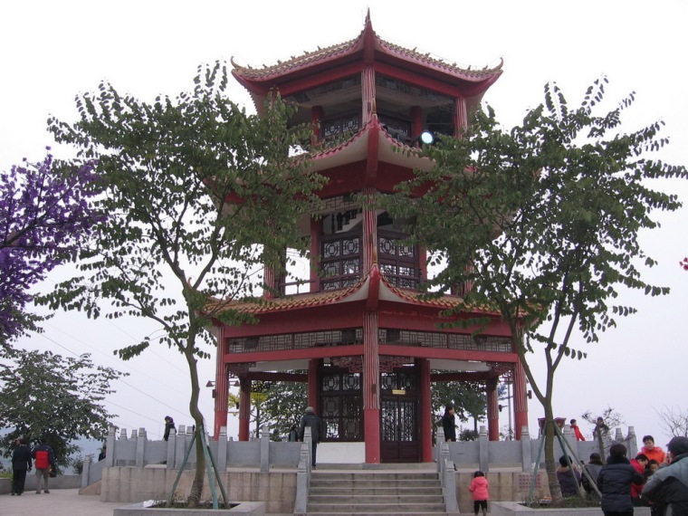 三重飞檐的香国亭，屹立在城边濑-荣昌文化之城第7张图片