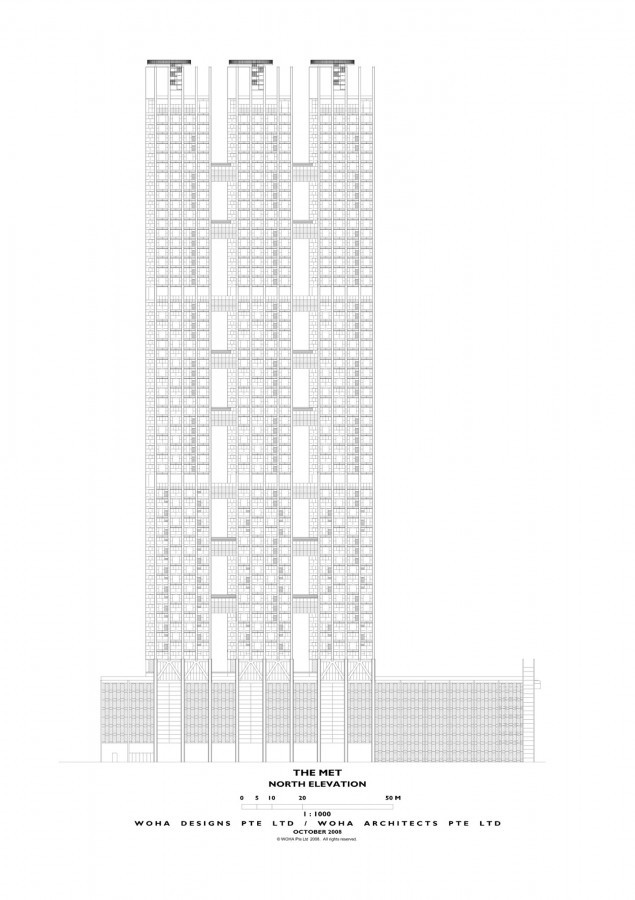 DD剖面图 section DD-泰国曼谷Met多功能大厦第32张图片