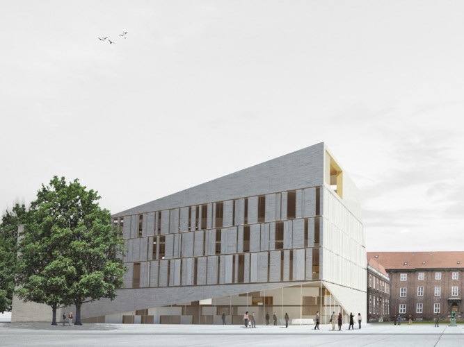 古典建筑立面图资料下载-新古典建筑Frederiksberg法院大楼扩建设计