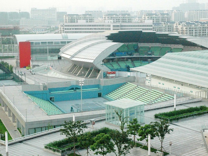 室内网球训练场资料下载-南京奥林匹克体育中心网球中心工程
