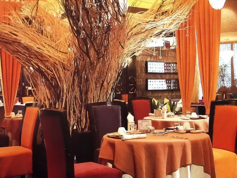 主题室内餐厅设计资料下载-暗香浮动主题餐厅