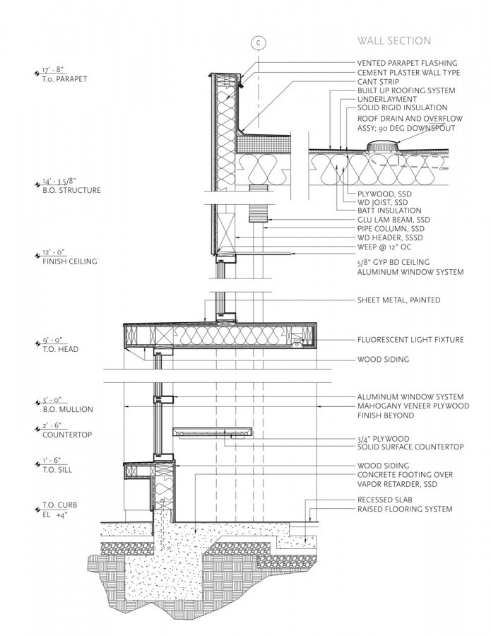 墙体剖面图 wall section-Ingleside图书馆分馆第27张图片