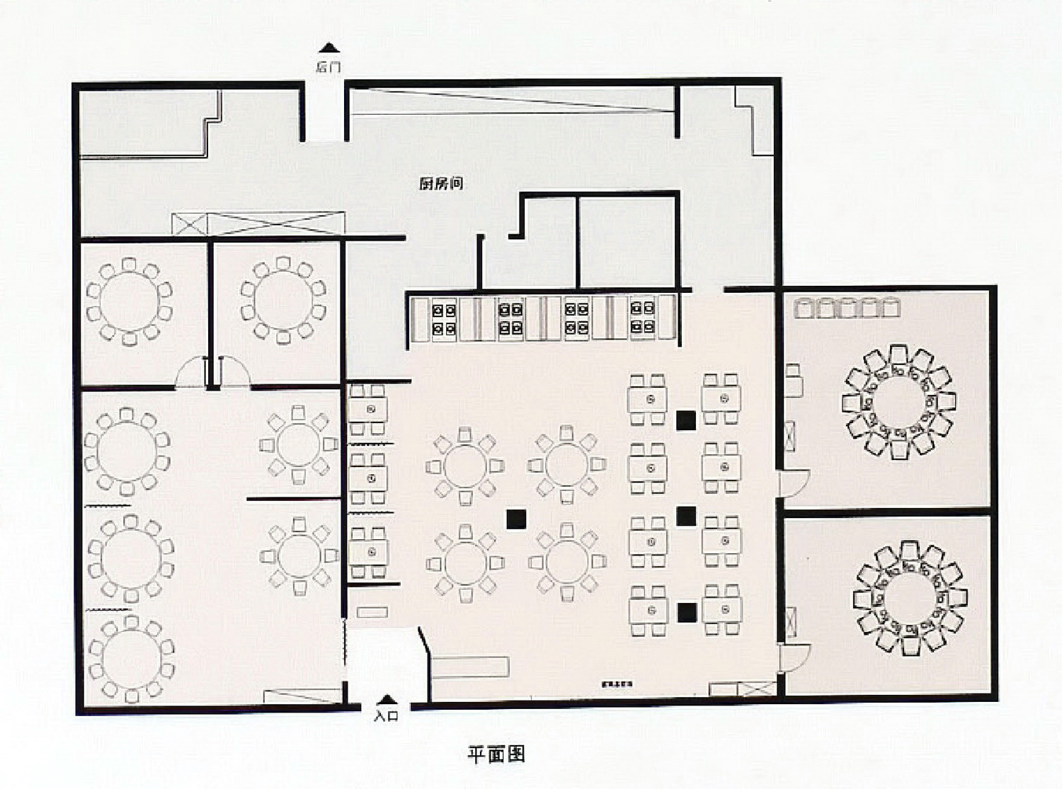 餐饮空间平面设计图片